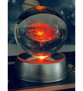 3D Samanyolu Cam Işıklı Küre