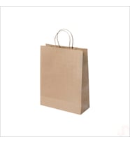 Büküm Saplı Kraft Çanta 32 x 26 x 12 cm, Natürel - 1 Adet (STD)