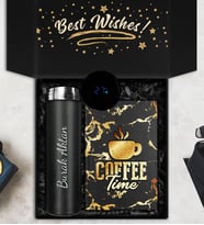 Kişiye Özel 500 ML Dereceli Termos & Tasarım Defter Hediye Seti
