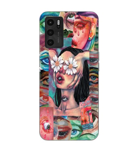 Oppo A16 / A55 Uyumlu Aesthetic Vintage Tasarımlı Şeffaf Telefon Kılıfı
