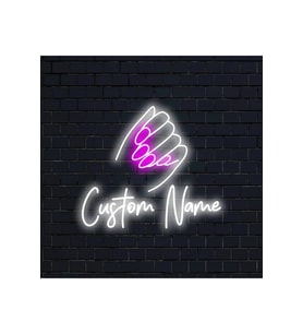 Kişileştirilebilir Tırnak Figürlü Neon Tabela