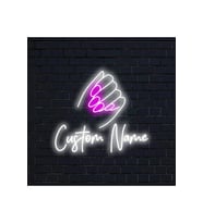 Kişileştirilebilir Tırnak Figürlü Neon Tabela