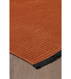 KİREMİT- TURUNCU Şönil Kilim Makinede Yıkanabilir Kaymaz Taban Halı Yolluk