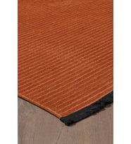KİREMİT- TURUNCU Şönil Kilim Makinede Yıkanabilir Kaymaz Taban Halı Yolluk