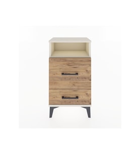 Arges Komodin Tek Raflı 2 Çekmeceli 44x30x80 Aytaşı-Çam