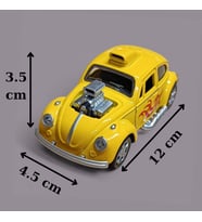 Metal Araba Çek Bırak Vw Bettle Modifiye Sarı Sesli ve Işıklı