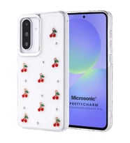 Microsonic Samsung Galaxy A36 Kılıf PrettyCharm Cherry (Kırmızı)