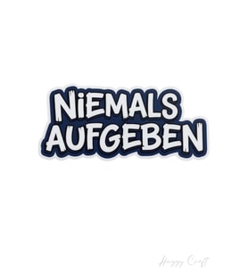 Niemals Aufgeben Tasarımlı Tekli Suya Dayanıklı Laptop Termos Telefon Etiketi