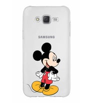 Samsung Galaxy J7 Core Kapak Mickey Mouse Tasarımlı Şeffaf Silikon Kılıf
