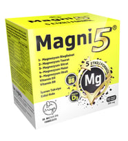 Magnezyum 5 Etkili Form 3 Aylık 90 Kapsül Magni5 B6 D Vitamini Bisglisinat Taurat Sitrat Malat Oksit