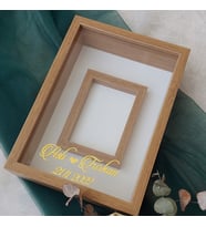 Yeni Model 25x35 Cm Bambu Yatay  Fotoğraf Alanlı Model Tasarım Gül Kutusu Anı Çerçevesi!(Fotoğraf Hediye)