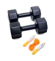 PS Spor Ps 5 kg Dambıl x 2 Adet = 10 kg + Sayaçlı Atlama Ipi