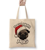 Bah Hum Pug Christmas Bez Çanta Uzun Saplı