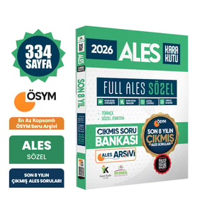 2026 FULL ALES SÖZEL ÖSYM Çıkmış Soru Bankası Son 8 Yıl Sadece ALES PDF/Video Çözümlü