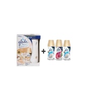 Glade Otomatik Sprey + Ipeksi Vanilya + Temiz Çarşaf Ferahlığı X Meyve & Çiçek Buketi X Temiz Çarşaf Ferahlığı = 3 X 269 Ml
