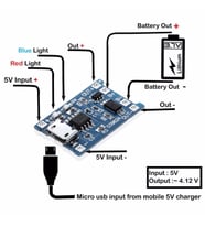 TP4056 Micro USB Korumalı 18650 Pil Şarj Devresi