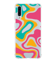 Samsung Galaxy A50  Köşe Korumalı Antişok Kapak Renkli Desen Tasarımlı Şeffaf Silikon Kılıf