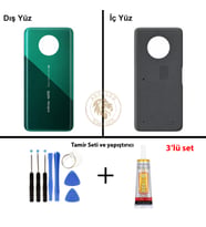 Infinix Note 7 Yeşil Uyumlu Arka Kapak + Yapıştırıcı ve Vida Seti Arka Cam Batarya Pil Kapağı
