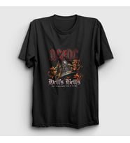Presmono Unisex Siyah Hells Bells Demons AC/DC T-Shirt 6231tt
