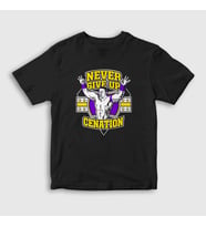 Presmono Unisex Çocuk Siyah Cenation Güreş Wwe John Cena T-Shirt 496372tt