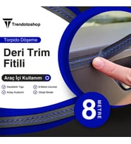 8 Metre Deri Trim Fitil (Mavi)