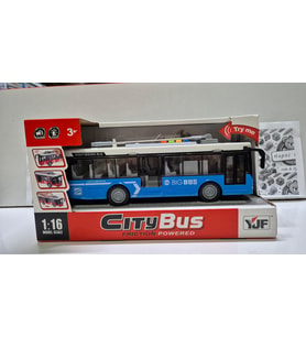 Işıklı Sesli Sürtmeli Oyuncak Şehir Otobüsü 28 Cm Oyuncak Otobüs Araba