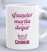 Kişiye Özel Balık Koç Burcu Hediye Kupa Bardak Doğum Günü Hediyesi (Beyaz)