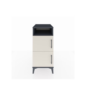 Kronos Komodin 2 Raflı 2 Kapaklı 44x59x96 Antrasit-Aytaşı