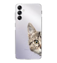 Samsung Galaxy A24 Uyumlu Kamera korumalı Kapak Catface Tasarımlı  Şeffaf Kılıf