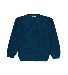 Civil Boys Waffle Örgülü 10-13 Yaş Kazak - Yeşil 10-11 Yaş