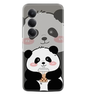 Xiaomi Redmi 15 Kılıf Boutique Baskılı Resimli Milkshake Panda Pcode -058