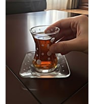 KARE TABAKLI BAMBU ÇAY TAKIMI12 PARÇA