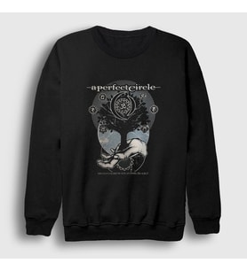Presmono Unisex Siyah San Antonio A Perfect Circle Sweatshirt 455791tt