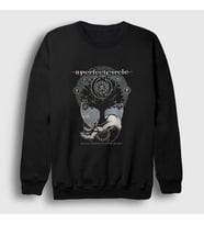 Presmono Unisex Siyah San Antonio A Perfect Circle Sweatshirt 455791tt