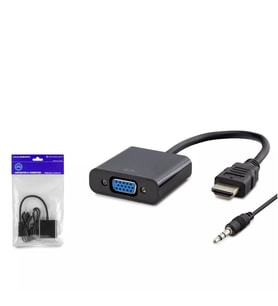 Hadron HDX7806 HDMI to VGA Dişi Ses Çıkışlı 5V Güç Girişli 1080p Görüntü Dönüştürücü PS4 Uyumlu - Si