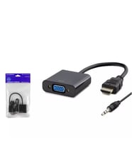 Hadron HDX7806 HDMI to VGA Dişi Ses Çıkışlı 5V Güç Girişli 1080p Görüntü Dönüştürücü PS4 Uyumlu - Si