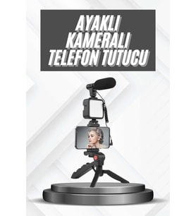 Northcity Youtuber Video Kayıt Seti - Kameradan Titreme Önleyici, Mikrofonlu ve Işıklı Tripod