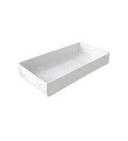 Asetat Kapaklı Karton Kutu 20X10X3 (25 Adet)  Beyaz