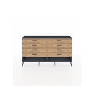 Arges Konsol 8 Çekmeceli  176x30x99 Antrasit-Antrasit/Çam