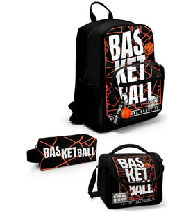Coral High Siyah Basketbol 3'lü Okul Çanta Seti SET0123639