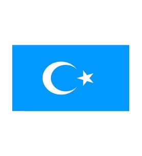 Masa Üstü Doğu Türkistan Bayrağı 15x23cm Masa Bayrağı