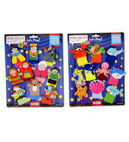 2 Set - 20 Parça Tox Masal Kahramanları ve Deniz Canlıları Parmak Kukla T221 T225