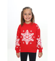 Toontoy Kız Çocuk Baskılı Sweatshirt (Kırmızı)