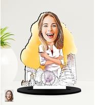 Kişiye Özel Mimarlar ve Mühendisler    Günü Hediyesi   Kadın Mimar  Karikatürlü  Mdf Biblo (Çok Renkli)