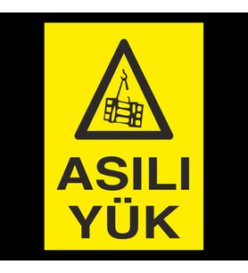 Asılı Yük Uyarı Levhası 50x70cm (Karışık)