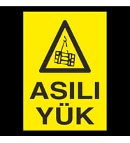 Asılı Yük Uyarı Levhası 50x70cm (Karışık)