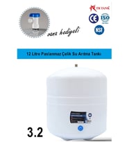 Yaman Group Water Technology Yaman Group Su Arıtma Cihazı Metal Genleşme Su Tankı 12 Lt Tnk 3.2 Vana Hediyeli