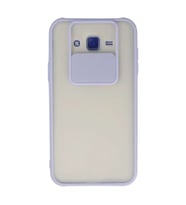 Samsung Galaxy J7 Kılıf Palm Buzlu Kamera Sürgülü Silikon - Lila