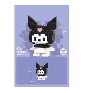 Schulzz Sanrio Kuromi Bricks 151 Parça 7,2 CM Legolu Figür