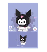Schulzz Sanrio Kuromi Bricks 151 Parça 7,2 CM Legolu Figür